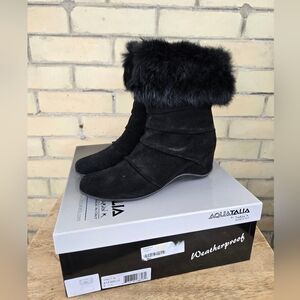 NIB Aquatalia Fur Trimmed Boots